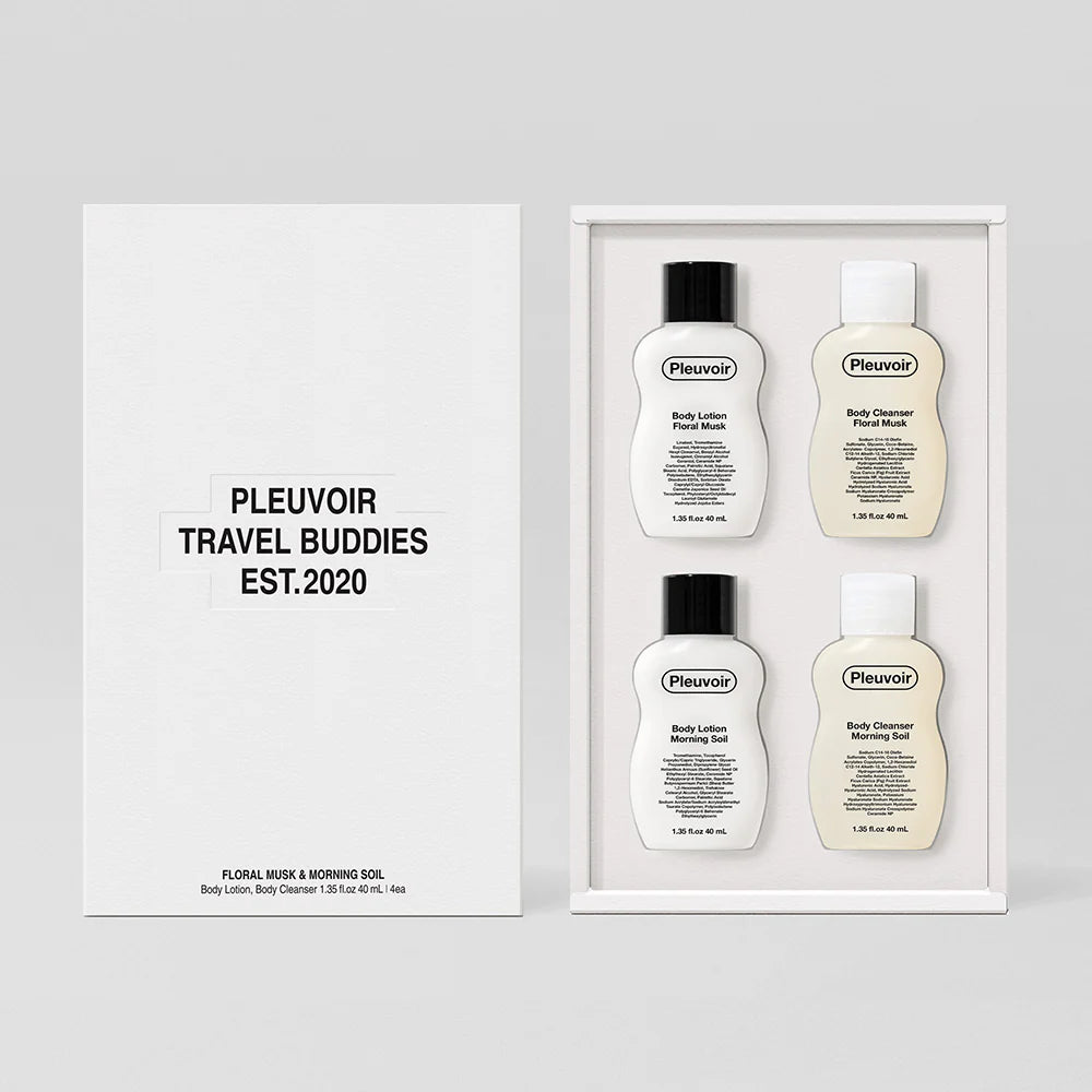 TRAVEL BUDDIES – Set of 4 FLORAL MUSK & MORNING SOIL | 40ml x 4